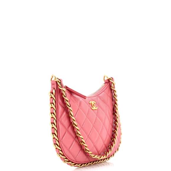 Chanel Cc Chain Around Hobo Quilted #148554C38B - Picture 3 of 8